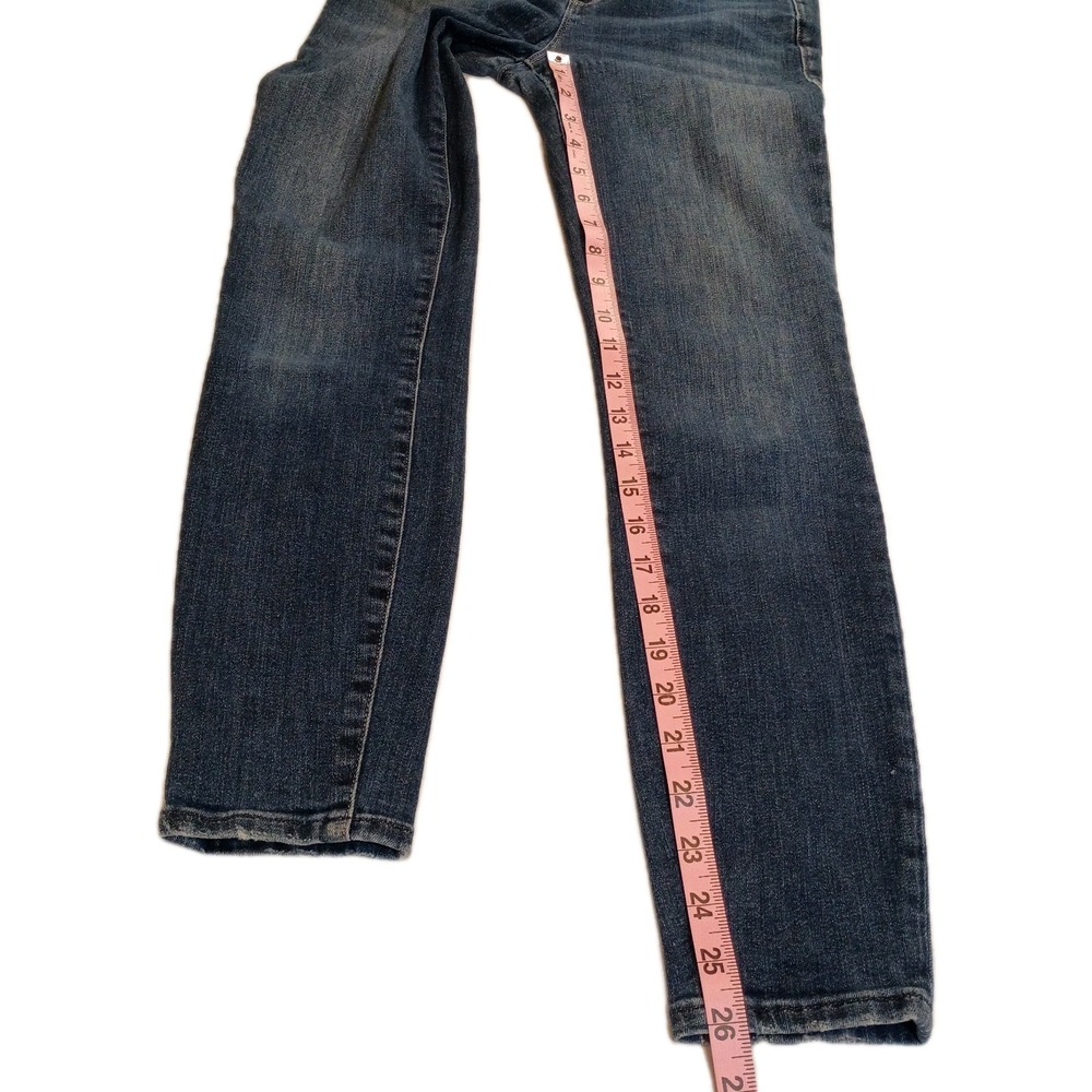 Good American Good Legs Crop Mid Rise Denim Blue Jeans Women 0/25 Skinny Stretch - Picture 7 of 12